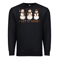 Black Let It Snow Snowmen Premium Sweatshirt - LillyAllenDesigns