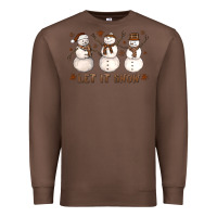 Chestnut Let It Snow Snowmen Premium Sweatshirt - LillyAllenDesigns