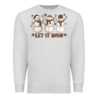 Dove Grey Let It Snow Snowmen Premium Sweatshirt - LillyAllenDesigns
