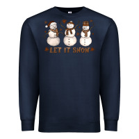 Navy Let It Snow Snowmen Premium Sweatshirt - LillyAllenDesigns