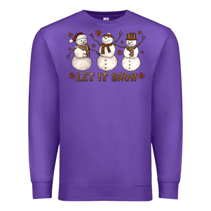 Let It Snow Snowmen Premium Sweatshirt by LillyAllenDesigns | Teevron
