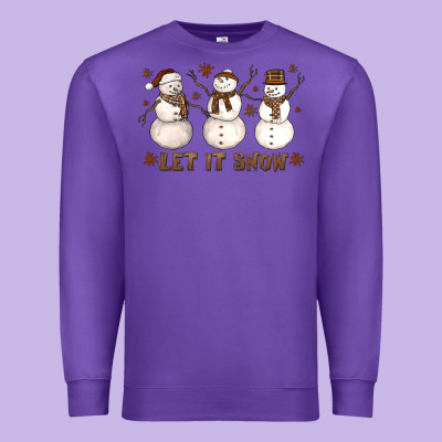 Let It Snow Snowmen Premium Sweatshirt Designed By Lillyallendesigns
