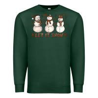 Sports Green Let It Snow Snowmen Premium Sweatshirt - LillyAllenDesigns
