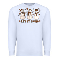 White Let It Snow Snowmen Premium Sweatshirt - LillyAllenDesigns