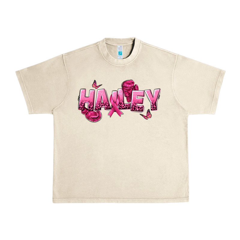 Personalized Pink Cancer Themed Name Urban Heavy Tee by NancyCooperArtShop | Teevron
