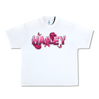 White Personalized Pink Cancer Themed Name Urban Heavy Tee - NancyCooperArtShop