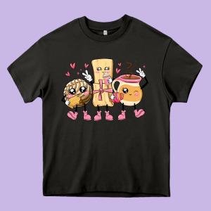 Mexican Pan Dulce Cartoon Characters Heavy Core Tee Designed By Maliassmallbusiness