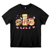 Black mexican pan dulce cartoon characters Heavy Core Tee - MaliasSmallBusiness