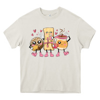 Cream mexican pan dulce cartoon characters Heavy Core Tee - MaliasSmallBusiness