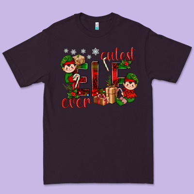 Cutest Elf Ever Christmas Premium Tee Designed By Bundleandbundleshop