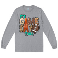 Heather Grey It's game day y'all Long Sleeve Tee - HowdyJamesFarm