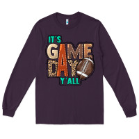 Plum It's game day y'all Long Sleeve Tee - HowdyJamesFarm