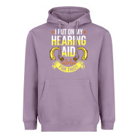 Lavender hearing aid gift funny deaf awareness t shirt Heavyweight Hoodie - tuanDangUi