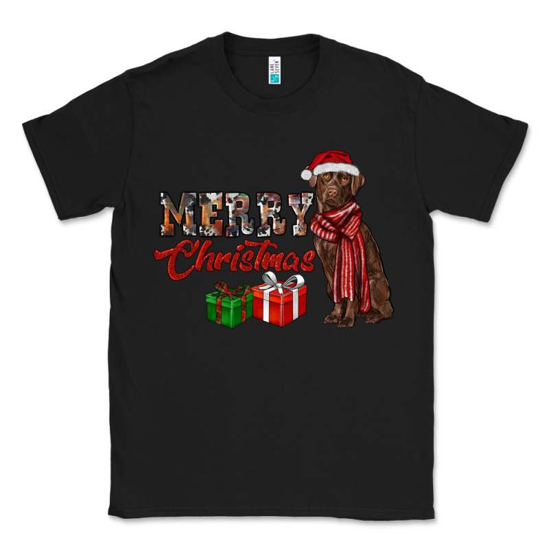 Merry Christmas Labrador Retriever Classic Tee by RanaPortraitStore | Teevron
