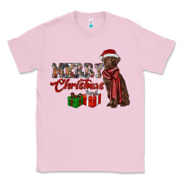Bubblegum Pink merry christmas labrador retriever Classic Tee - RanaPortraitStore