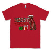 Red merry christmas labrador retriever Classic Tee - RanaPortraitStore