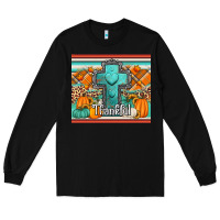 Black fall thankfull cross Long Sleeve Tee - Jasminsmagicworld