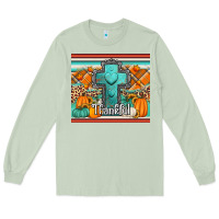 Matcha fall thankfull cross Long Sleeve Tee - Jasminsmagicworld