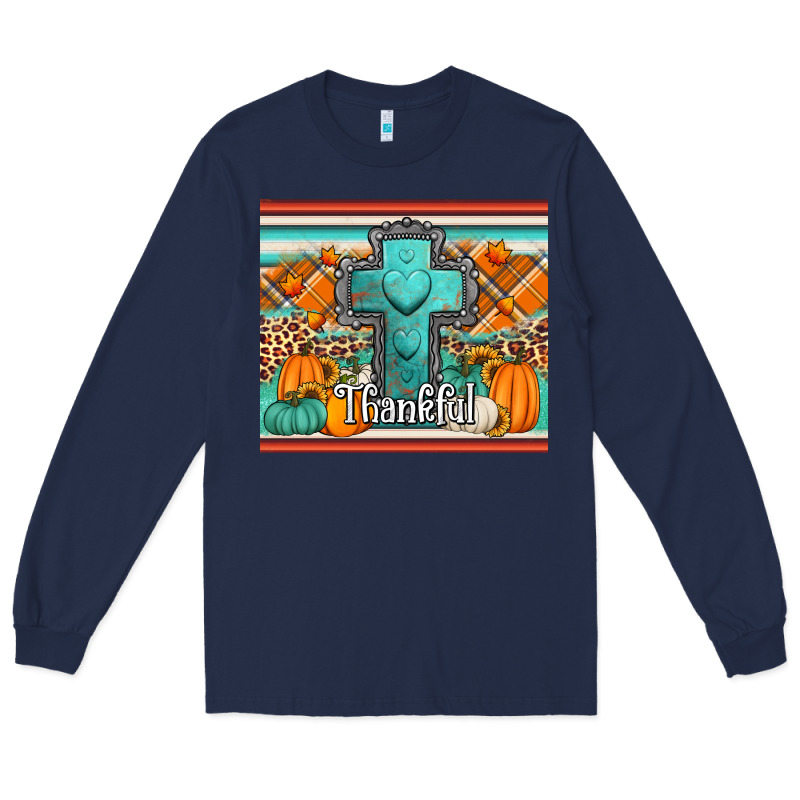 Fall Thankfull Cross Long Sleeve Tee by Jasminsmagicworld | Teevron