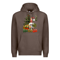 Coffee Ho Ho Ho Christmas Gnome Premium Hoodie - BundleAndBundleShop