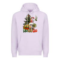 Lilac Ho Ho Ho Christmas Gnome Premium Hoodie - BundleAndBundleShop