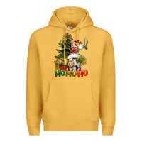 Mustard Ho Ho Ho Christmas Gnome Premium Hoodie - BundleAndBundleShop
