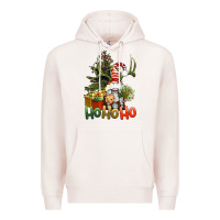 Pale Pink Ho Ho Ho Christmas Gnome Premium Hoodie - BundleAndBundleShop