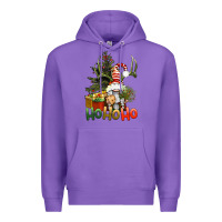 Purple Ho Ho Ho Christmas Gnome Premium Hoodie - BundleAndBundleShop