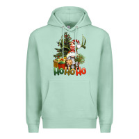 Seafoam Ho Ho Ho Christmas Gnome Premium Hoodie - BundleAndBundleShop