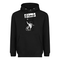 Black retro man postcard records Heavyweight Hoodie - tuanDangUi