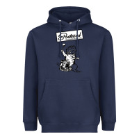 Navy retro man postcard records Heavyweight Hoodie - tuanDangUi