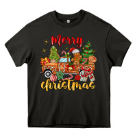 Asphalt merry christmas gingerbread truck Heavy Core Tee - MaliasSmallBusiness