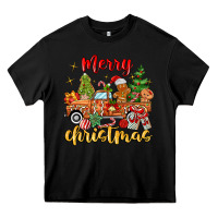 Black merry christmas gingerbread truck Heavy Core Tee - MaliasSmallBusiness