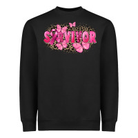 Black Survivor Breast Cancer Heavyweight Sweatshirt - FaDigitalArtStudio