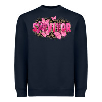 Navy Survivor Breast Cancer Heavyweight Sweatshirt - FaDigitalArtStudio