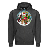 Charcoal Heather Joy gingerbread Zipper Hoodie - FaDigitalArtStudio