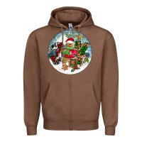 Chestnut Joy gingerbread Zipper Hoodie - FaDigitalArtStudio