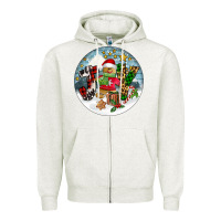 Oatmeal Heather Joy gingerbread Zipper Hoodie - FaDigitalArtStudio