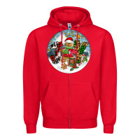 Red Joy gingerbread Zipper Hoodie - FaDigitalArtStudio