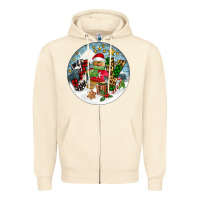 Sandshell Joy gingerbread Zipper Hoodie - FaDigitalArtStudio