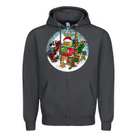 Smoke Joy gingerbread Zipper Hoodie - FaDigitalArtStudio