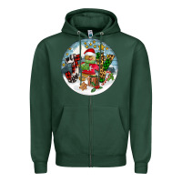 Sports Green Joy gingerbread Zipper Hoodie - FaDigitalArtStudio