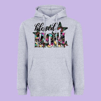 Blessed Mom Heavyweight Hoodie Designed By Sublimationcraftshop