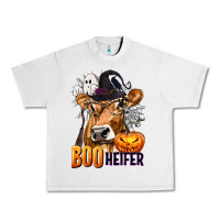Lunar Rock Boo Heifer Cow with Halloween Urban Heavy Tee - texasbilliewilder