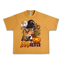 Peanut Butter Boo Heifer Cow with Halloween Urban Heavy Tee - texasbilliewilder