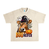 Sandshell Boo Heifer Cow with Halloween Urban Heavy Tee - texasbilliewilder