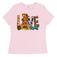 Bubblegum Pink Love Fall Gnome Ladies Tee - BundleAndBundleShop