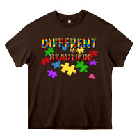 Chocolate Brown different is beautiful Heavy Core Tee - JahusDesignShop