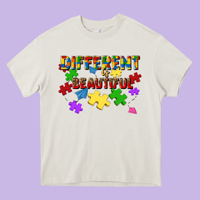 Different Is Beautiful Heavy Core Tee Designed By Jahusdesignshop