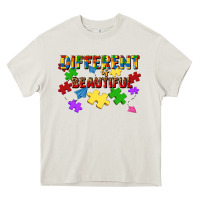 Cream different is beautiful Heavy Core Tee - JahusDesignShop